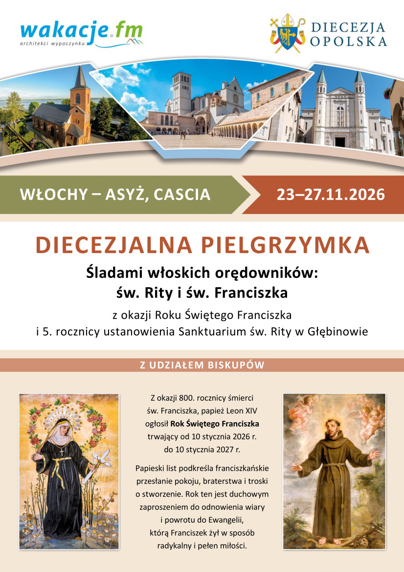 pielgrzymka Włochy 2026 plakat